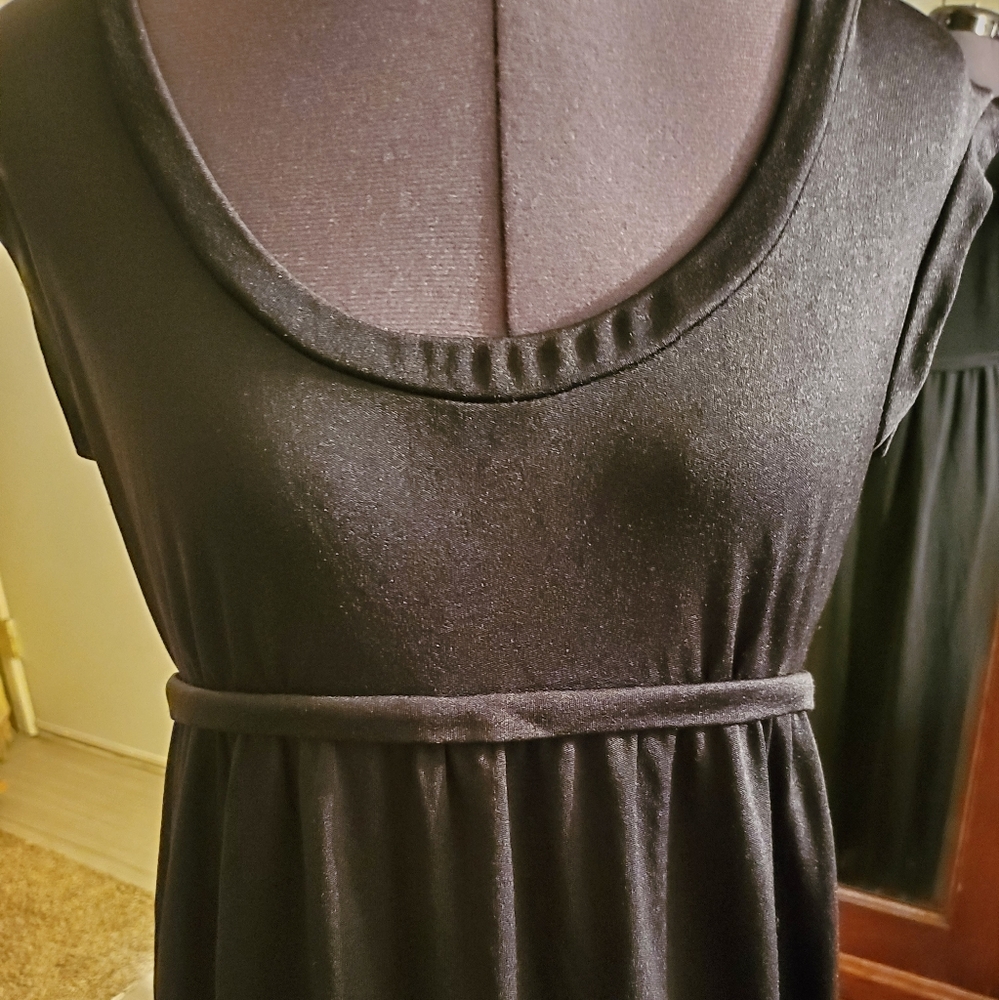 VINTAGE Young Dimensions Saks Fifth Avenue Empire Waist Black Sleeveless Dress